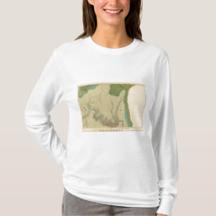 Camiseta Mapa geológico que muestra el Kanab