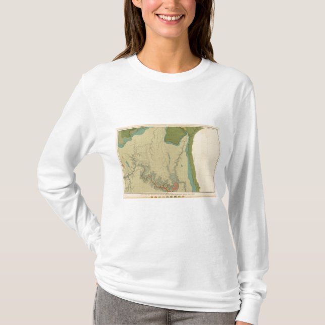 Camiseta Mapa geológico que muestra el Kanab (Anverso)
