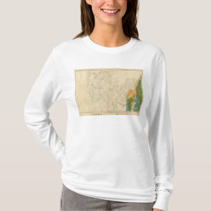 Camiseta Mapa geológico que muestra la porción occidental