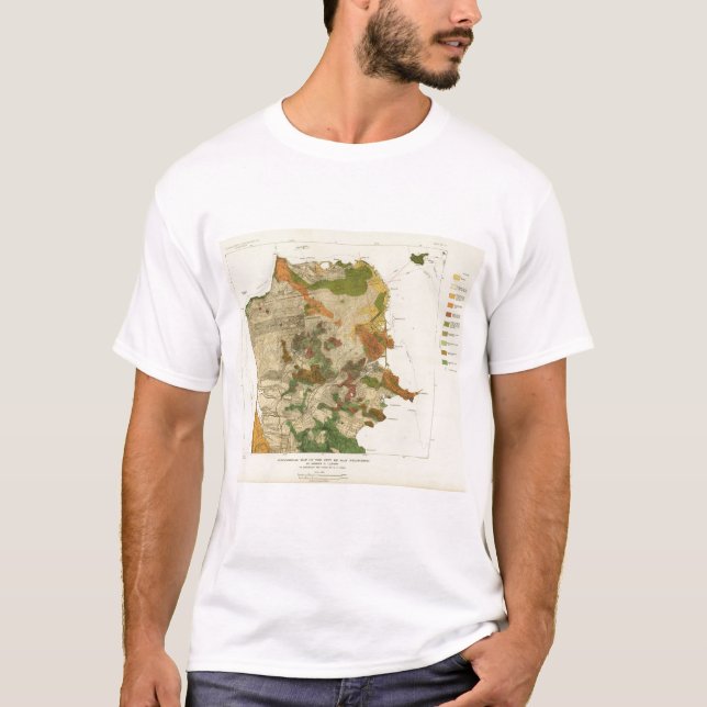 Camiseta Mapa geológico San Francisco (Anverso)