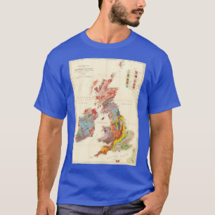 Camiseta Mapa geológico vintage de las Islas Británicas 191