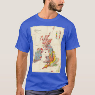 Camiseta Mapa geológico vintage de las Islas Británicas 191