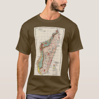 Camiseta Mapa geológico vintage de Madagascar 1922