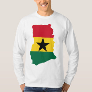 Camiseta Mapa GH de la bandera de Ghana