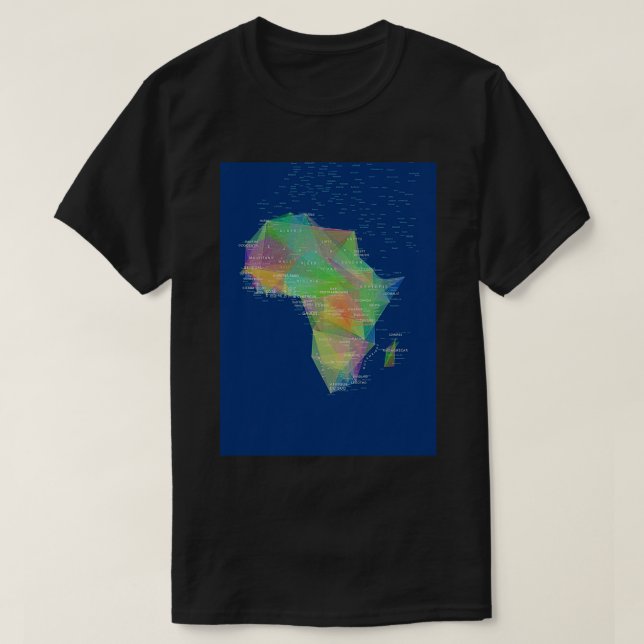 Camiseta mapa gráfico de áfrica Long (Diseño del anverso)