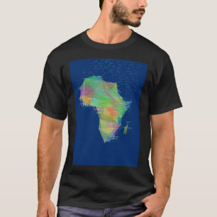 Camiseta mapa gráfico de áfrica Long