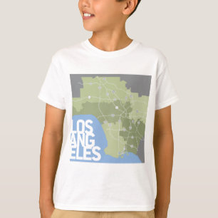 Camiseta Mapa gráfico de Los Ángeles