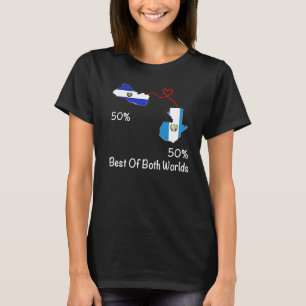 Camiseta Mapa guatemalteco de media bandera guatemalteca mi