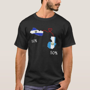 Camiseta Mapa guatemalteco de media bandera guatemalteca mi