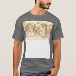 Camiseta Mapa Hawaiano Del Mundo Lahainaluna 1840 TShirt