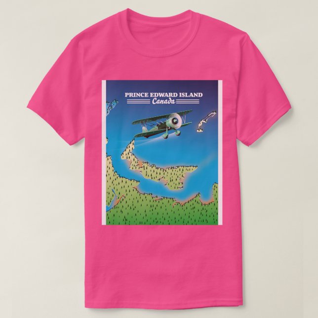 Camiseta Mapa hermoso de Isla Príncipe Canadá (Diseño del anverso)