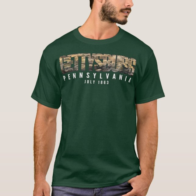 Camiseta Mapa histórico de Gettysburg (Anverso)