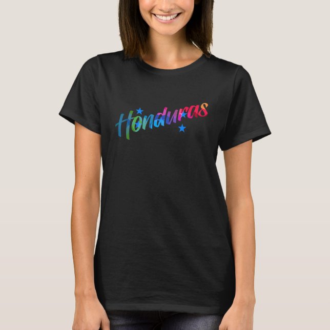 Camiseta Mapa hondureño y recuerdo de bandera afligido Hond (Anverso)