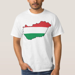 Camiseta Mapa HU de la bandera de Hungría