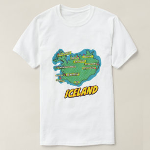 Camiseta Mapa ilustrado de arte pop en Nueva York