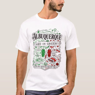 Camiseta Mapa Ilustrado de la Cocina de Albuquerque Nuevo M