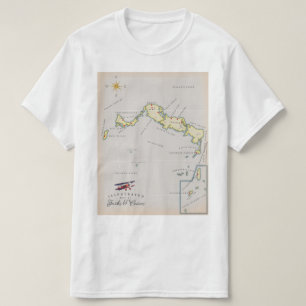 Camiseta Mapa ilustrado de las Islas Turcas y Caicos