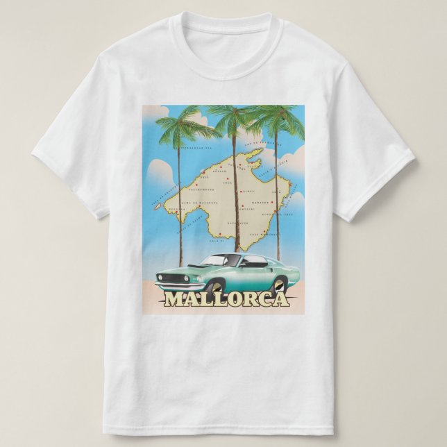 Camiseta Mapa ilustrado de Mallorca (Diseño del anverso)