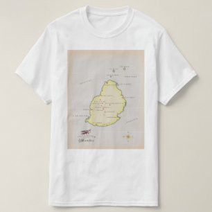 Camiseta Mapa ilustrado de Mauricio