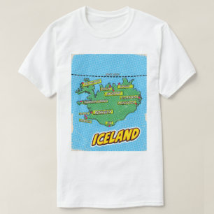 Camiseta Mapa ilustrado de Nueva York en estilo Pop Art