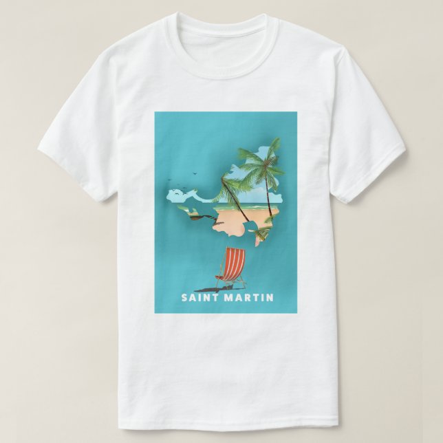 Camiseta Mapa ilustrado de San Martín. (Diseño del anverso)