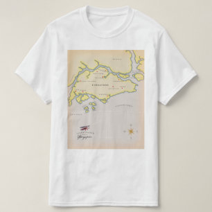 Camiseta Mapa ilustrado de Singapur