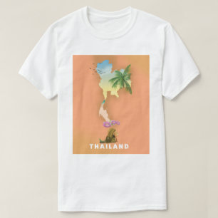 Camiseta Mapa ilustrado de Tailandia