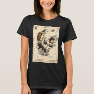 Camiseta Mapa ilustrativo de Dinamarca