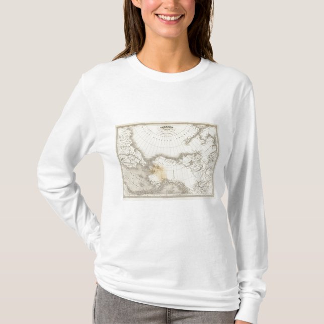 Camiseta Mapa incoloro de Norteamérica (Anverso)