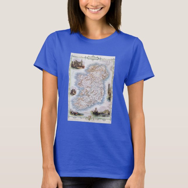 Camiseta Mapa: Irlanda, 1851 (Anverso)