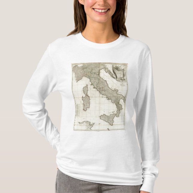Camiseta Mapa italiano (Anverso)