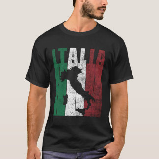 Camiseta Mapa italiano Bandera italiana Patrimonio italiano