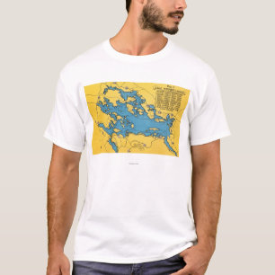 Camiseta Mapa itinerario del lago y de las carreteras