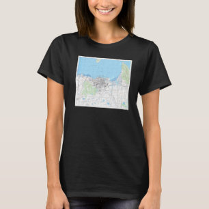 Camiseta Mapa japonés de Takamatsu de 1945