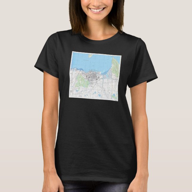 Camiseta Mapa japonés de Takamatsu de 1945 (Anverso)