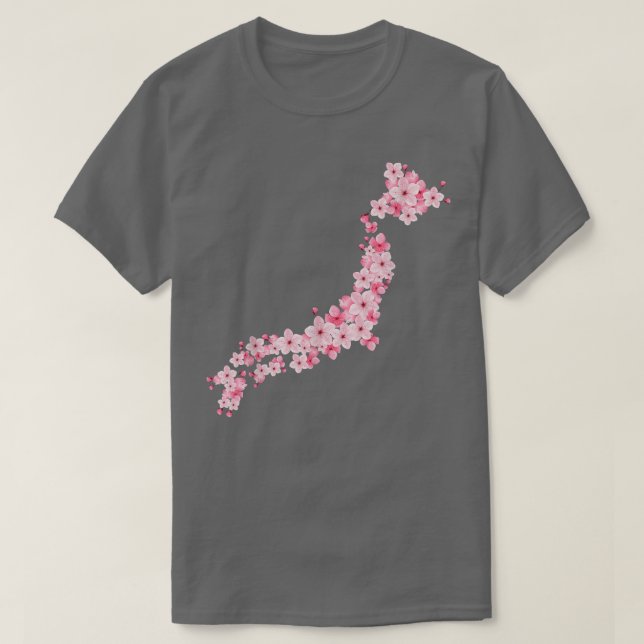 Camiseta Mapa japonés del mapa Sakura (Diseño del anverso)