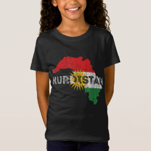 Camiseta Mapa kurdo y recuerdo de la bandera - Kurdistán an