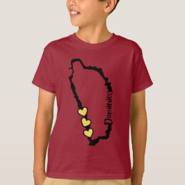 Camiseta mapa lindo de dominica