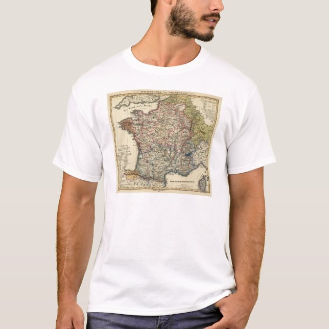 Camiseta Mapa lingüístico de Francia (Anverso)
