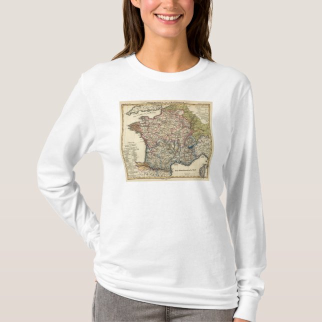 Camiseta Mapa lingüístico de Francia (Anverso)