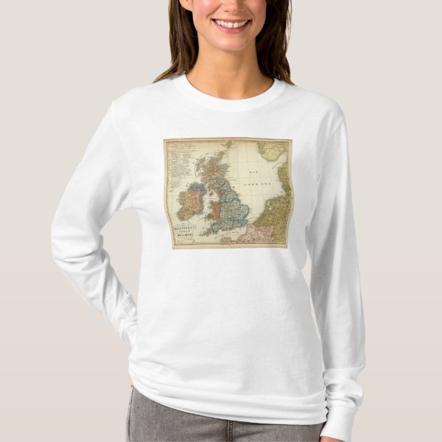 Camiseta Mapa lingüístico de islas británicas (Anverso)