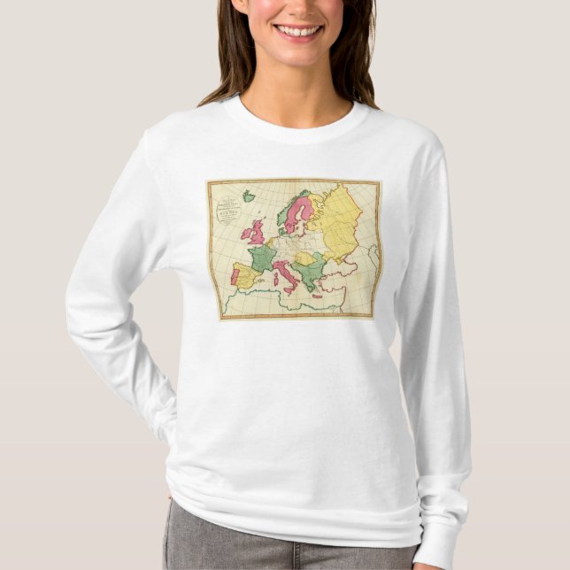 Camiseta Mapa llano Europa (Anverso)