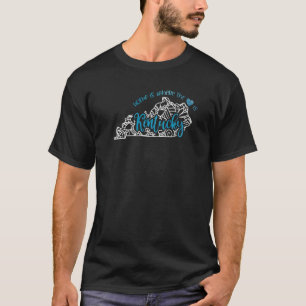 Camiseta Mapa Mandala del Estado de Kentucky EE. UU. Améric