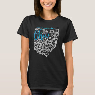 Camiseta Mapa Mandala del Estado de Ohio Usa América Us Pat