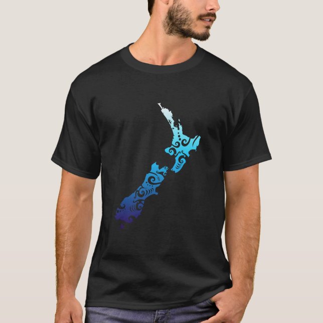 Camiseta Mapa maorí de Nueva Zelanda Tattoo regalo idea (Anverso)