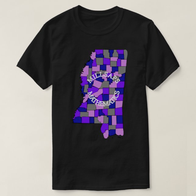 Camiseta Mapa matemático de Millsaps Niños (Diseño del anverso)