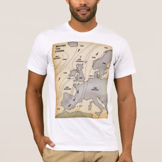 Camiseta Mapa meteorológico antiguo de las Islas Británicas