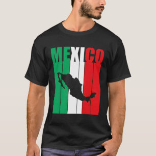 Camiseta Mapa mexicano con bandera de México Banderas de Mé