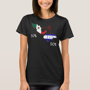 Camiseta Mapa mexicano de media bandera hondureña