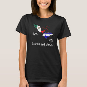 Camiseta Mapa mexicano de media bandera hondureña